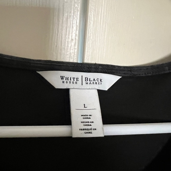 WHBM peplum black blouse - Picture 2 of 3